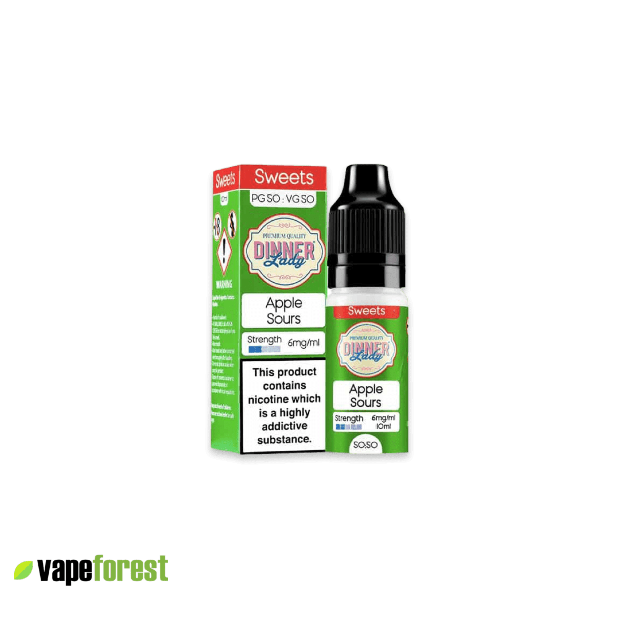 Dinner Lady   50 50 E-Liquid   Apple Sours - E-Liquids