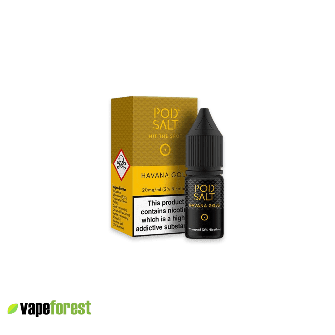 Pod Salt   Nic Salt E-Liquid   Havana Gold - 10ml E-Liquid