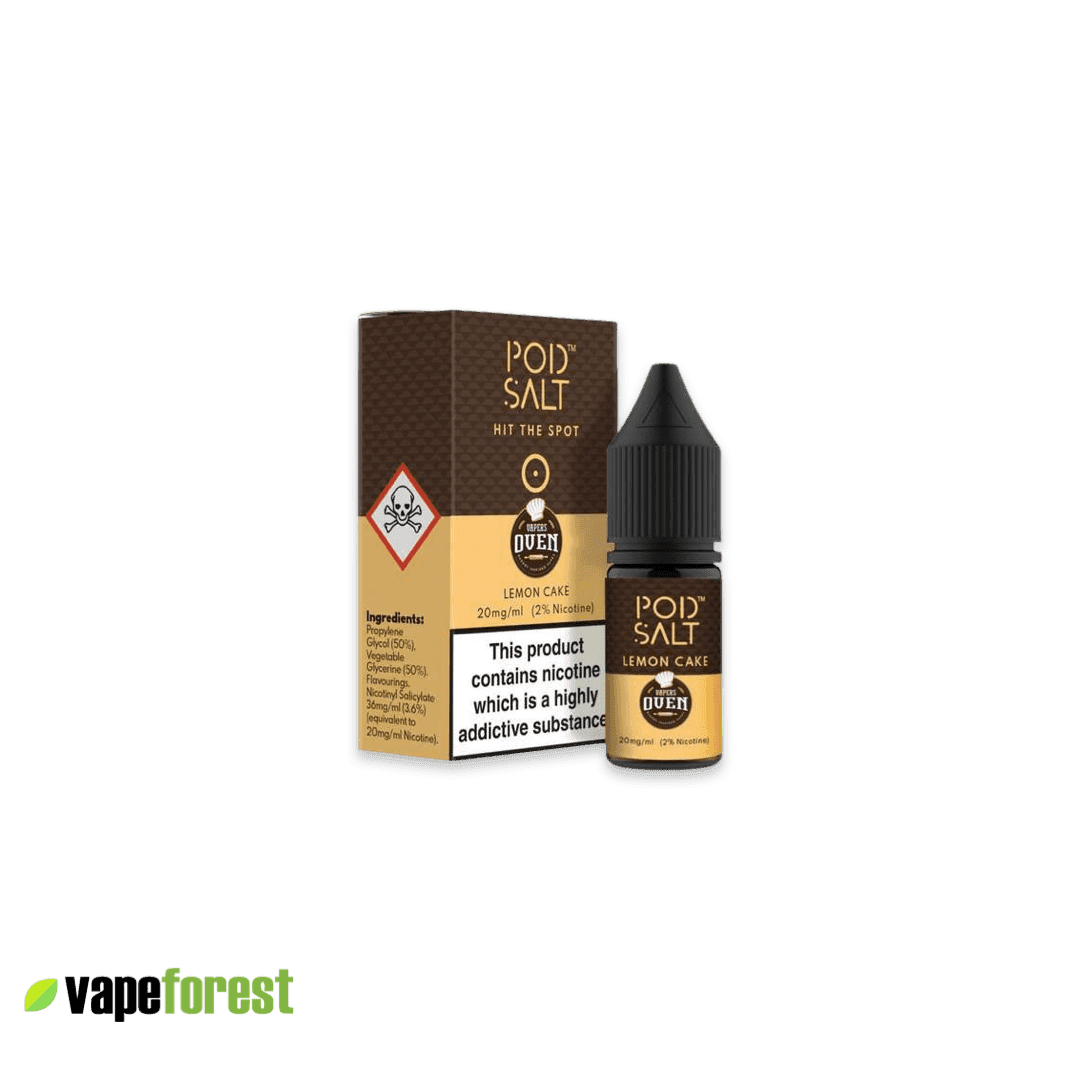 Pod Salt   Nic Salt E-Liquid   Lemon Cake - 10ml E-Liquid
