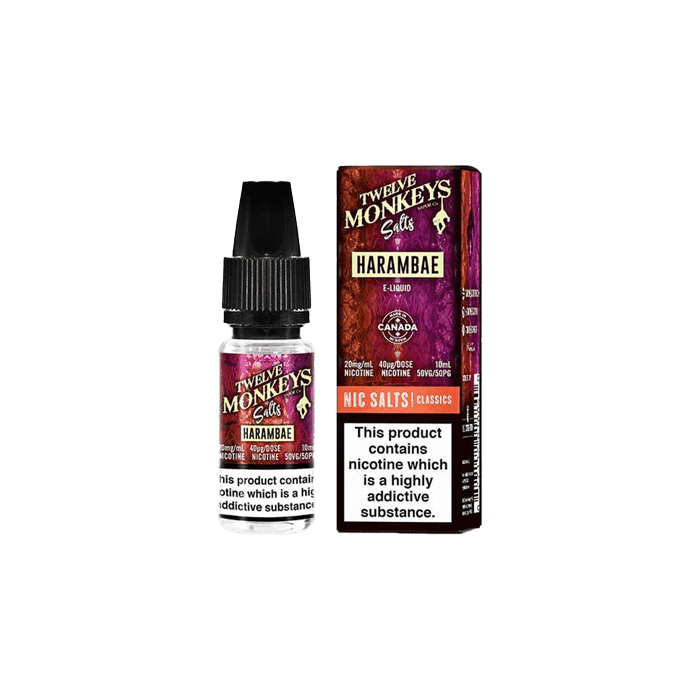 Harambae by Twelve Monkeys - 10ml Nic Salt E-liquid - 10mg E-Liquid