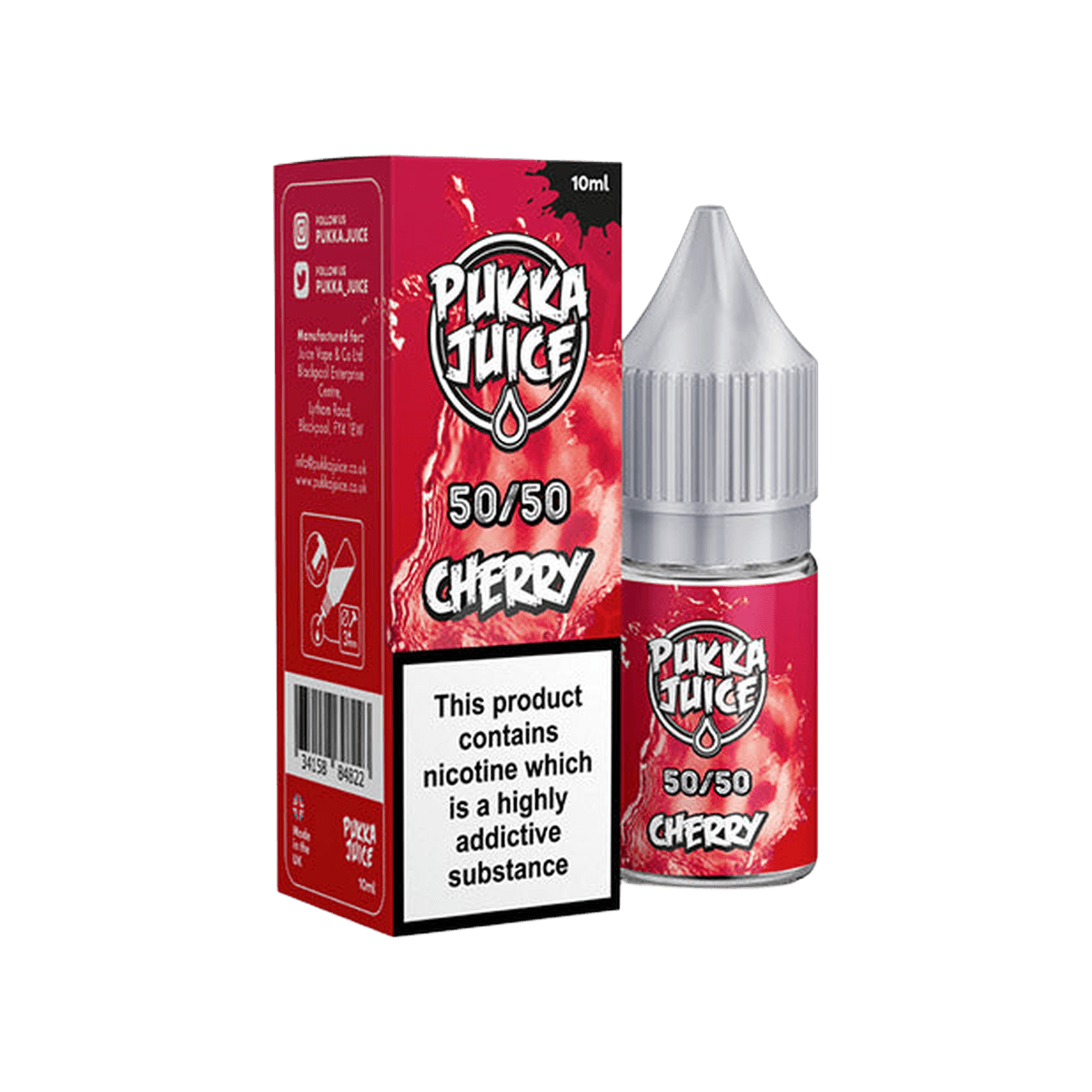 Cherry 50 50 E-Liquid by Pukka Juice - E-Liquids