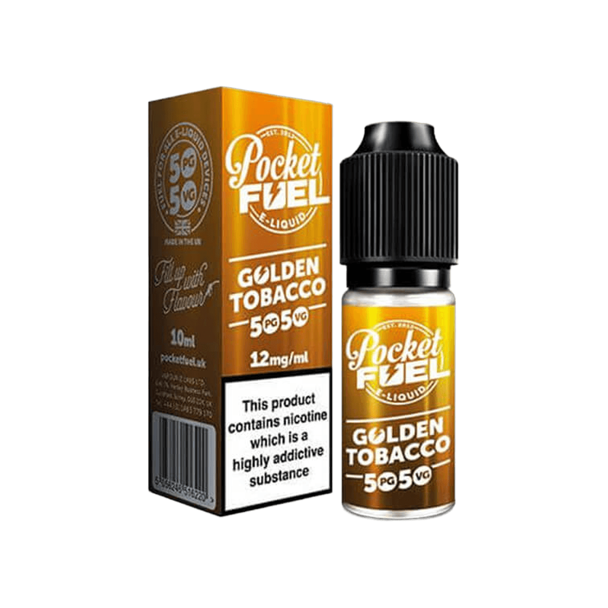 Golden Tobacco 50 50 E-Liquid by Pocket Fuel - E-Liquids