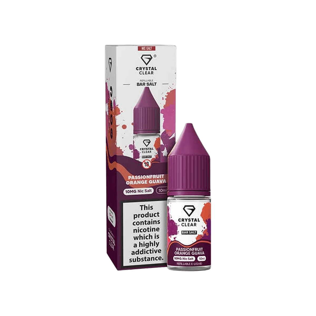 Passionfruit Orange Guava Nic Salt E-Liquid by Crystal Clear - E-Liquids