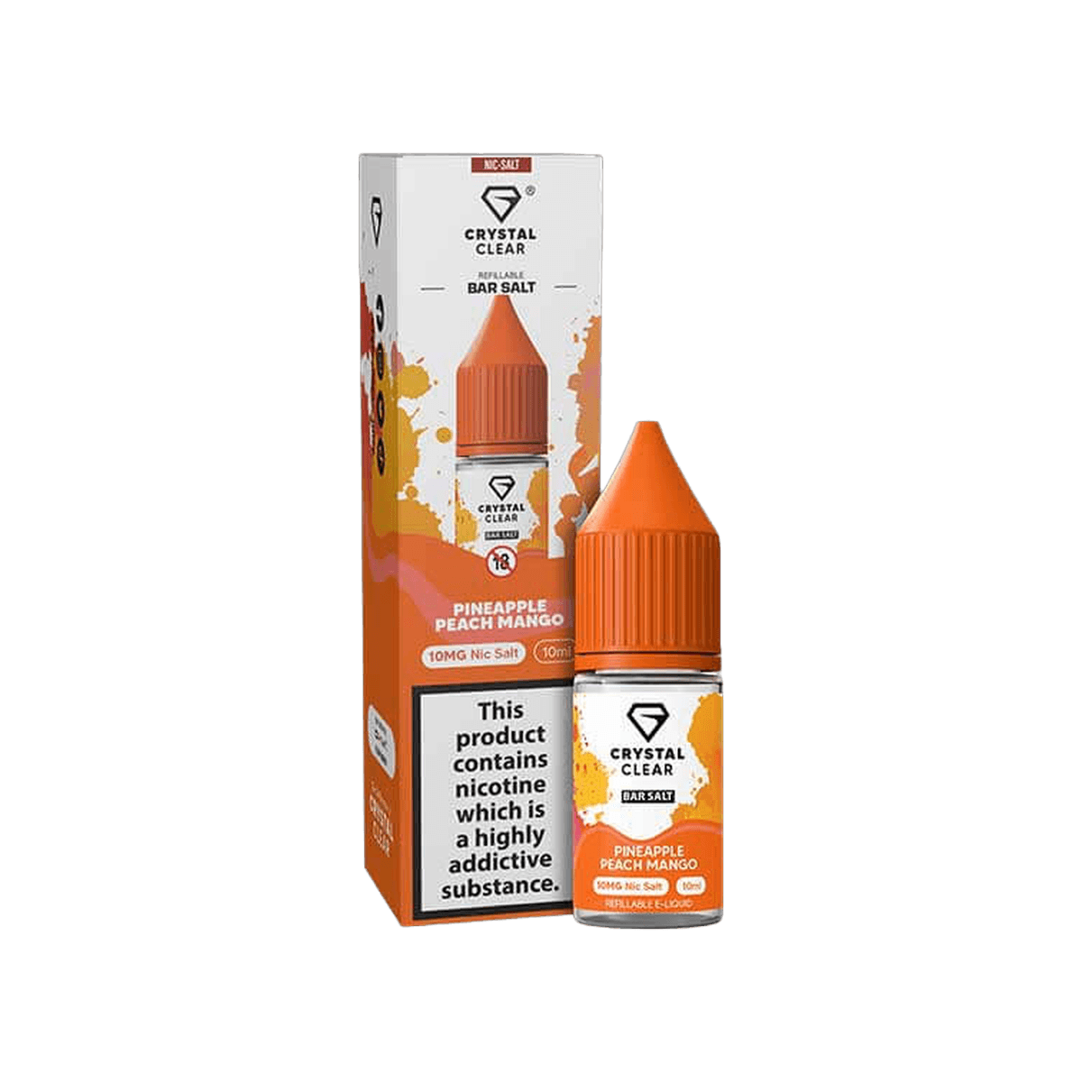 Pineapple Peach Mango Nic Salt E-Liquid by Crystal Clear - E-Liquids