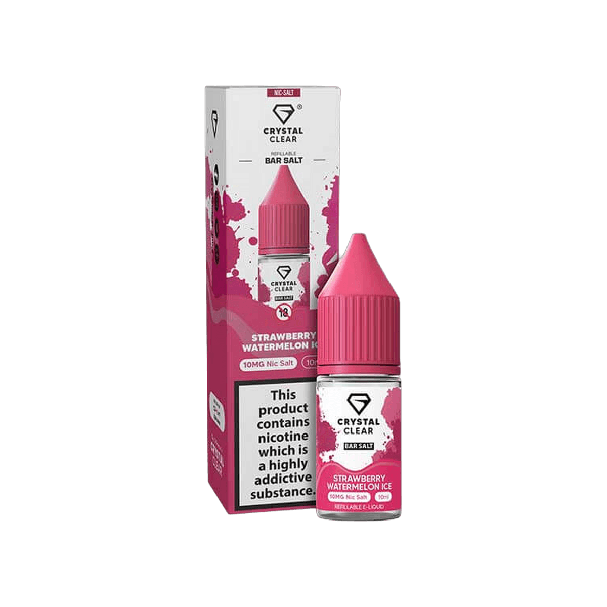 Strawberry Watermelon Ice Nic Salt E-Liquid by Crystal Clear - E-Liquids