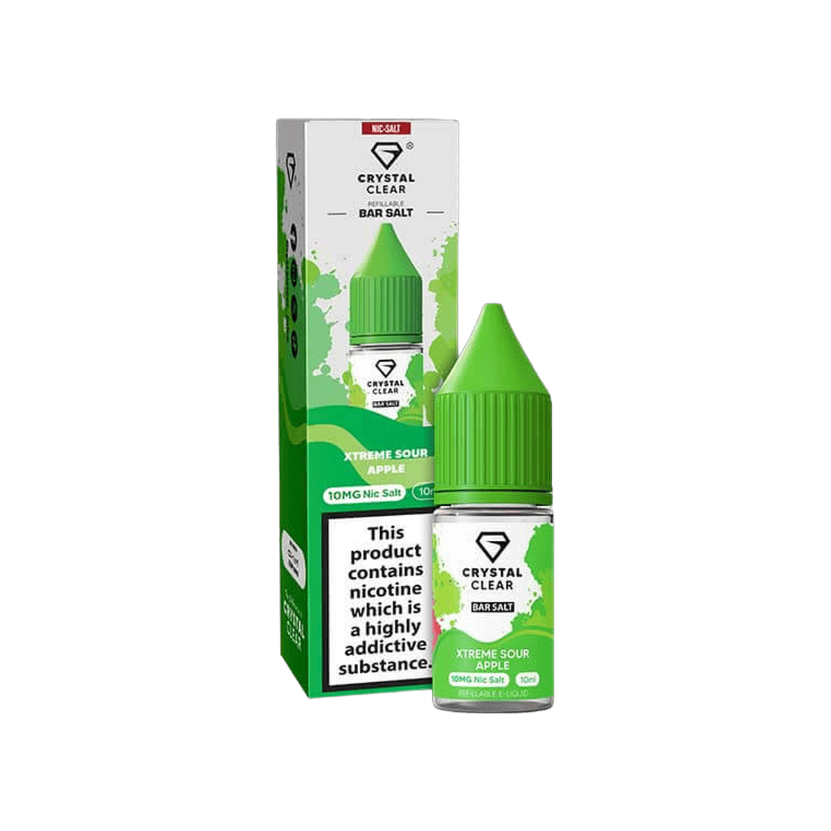 Xtreme Sour Apple Nic Salt E-Liquid by Crystal Clear - E-Liquids