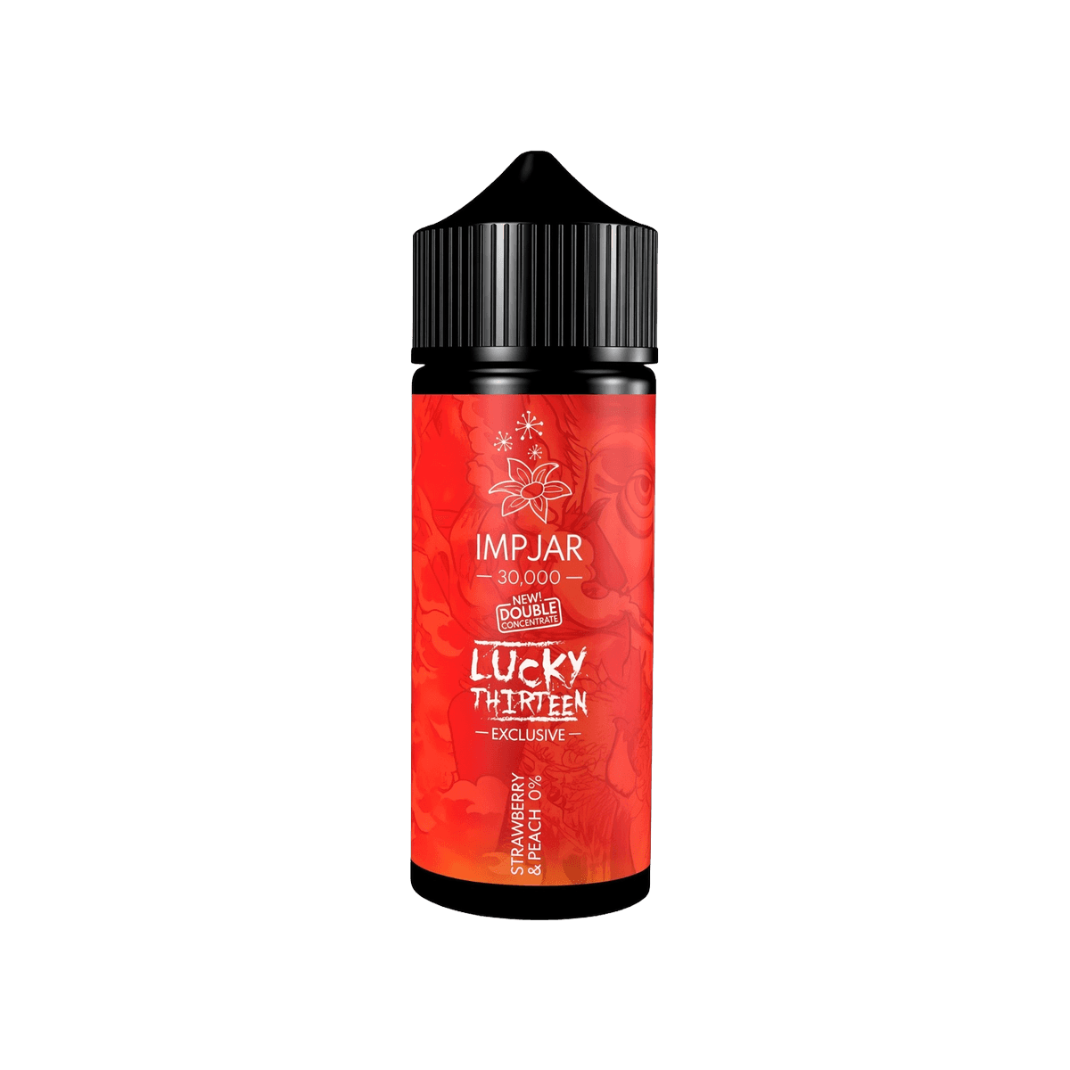 Strawberry   Peach Shortfill E-Liquid by Imp Jar   Lucky Thirteen 100ml - E-Liquids