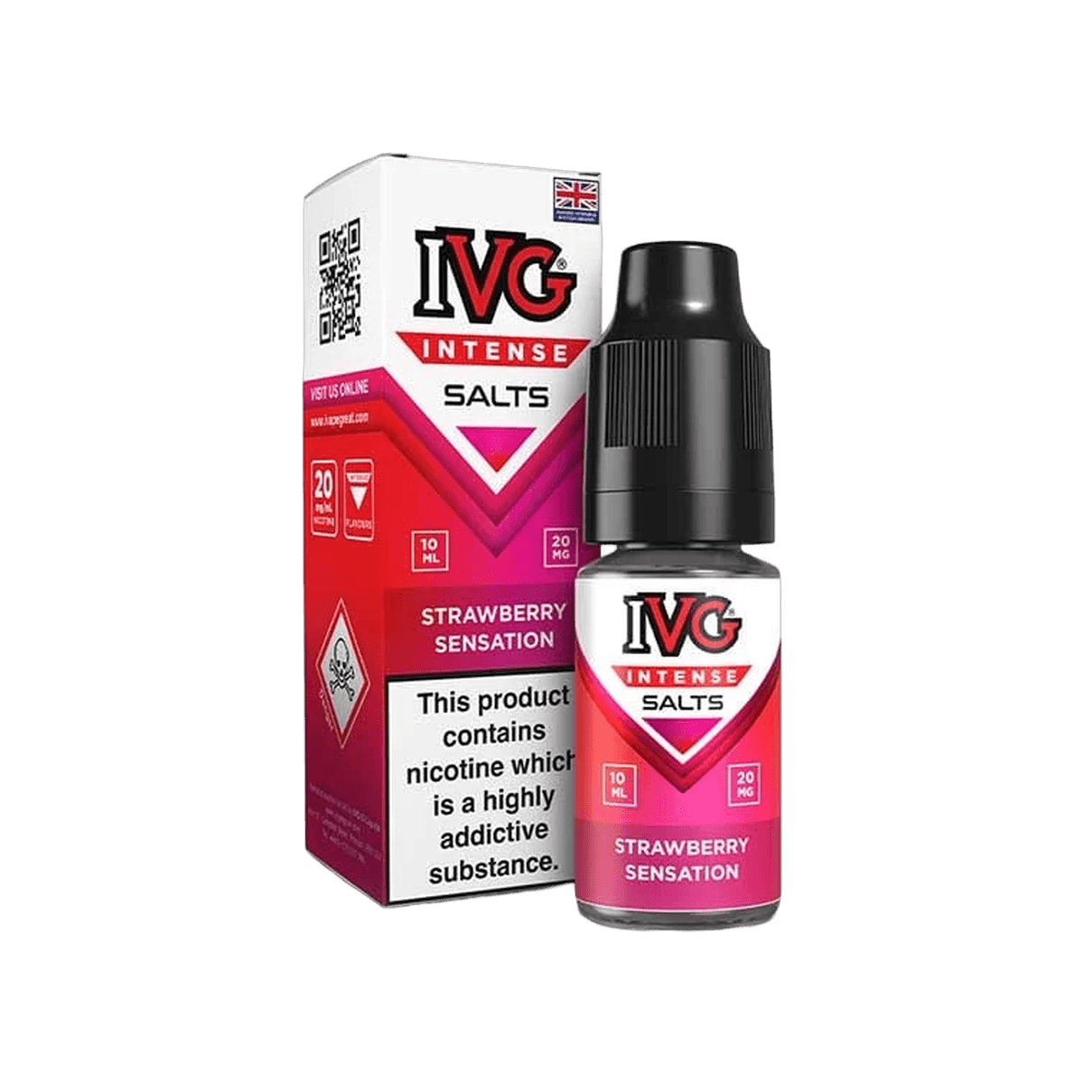 Strawberry Sensation E-Liquid by IVG Intense Salts - 10mg E-Liquid