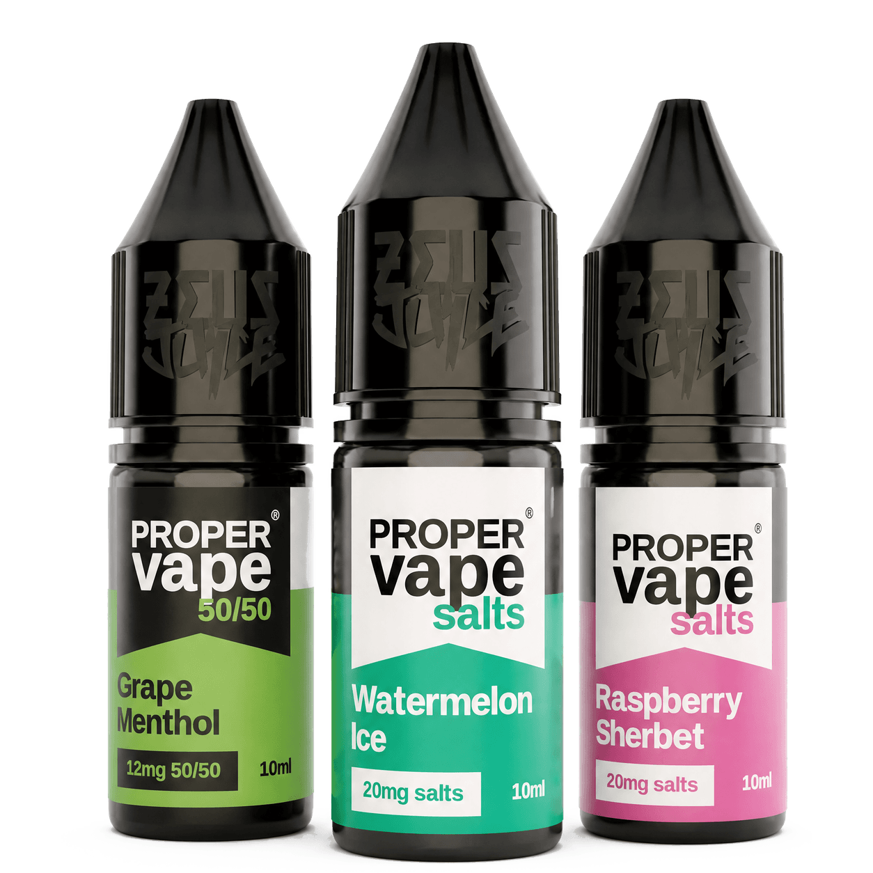 Three e-liquid bottles in the 10 for £12 Deals range