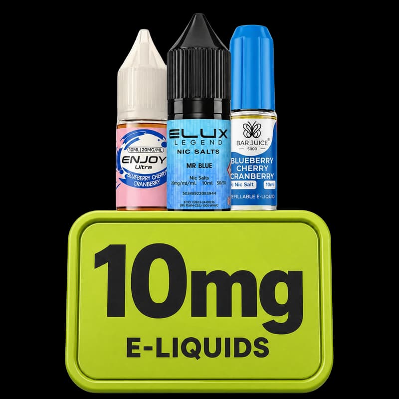 10mg e-liquid bottles