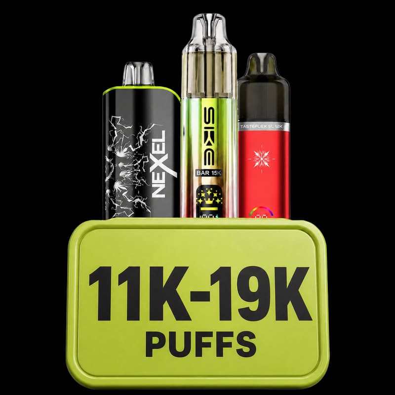 11K to 19K puffs vape kits