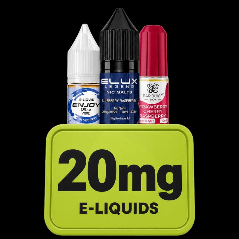 20mg e-liquid bottles
