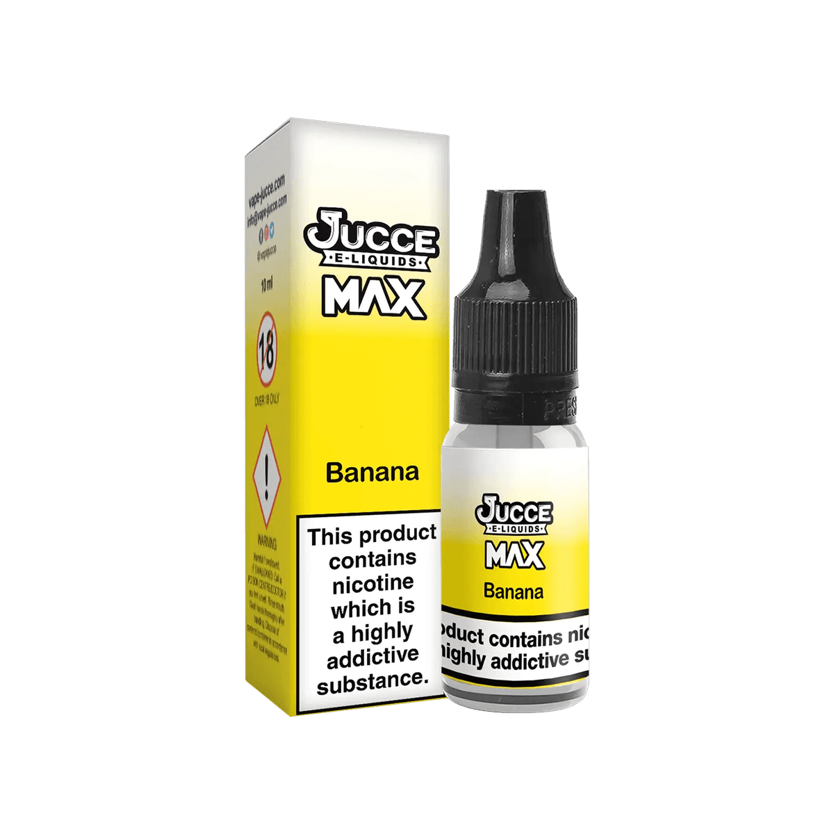 Banana Nic Salt E-Liquid by Jucce Max - 10ml E-Liquid