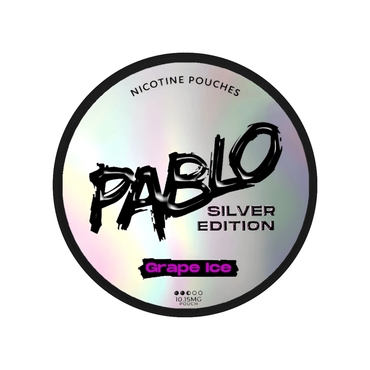 Pablo Silver Edition Grape Ice Nicotine Pouches tin, 10.15mg slim pouches