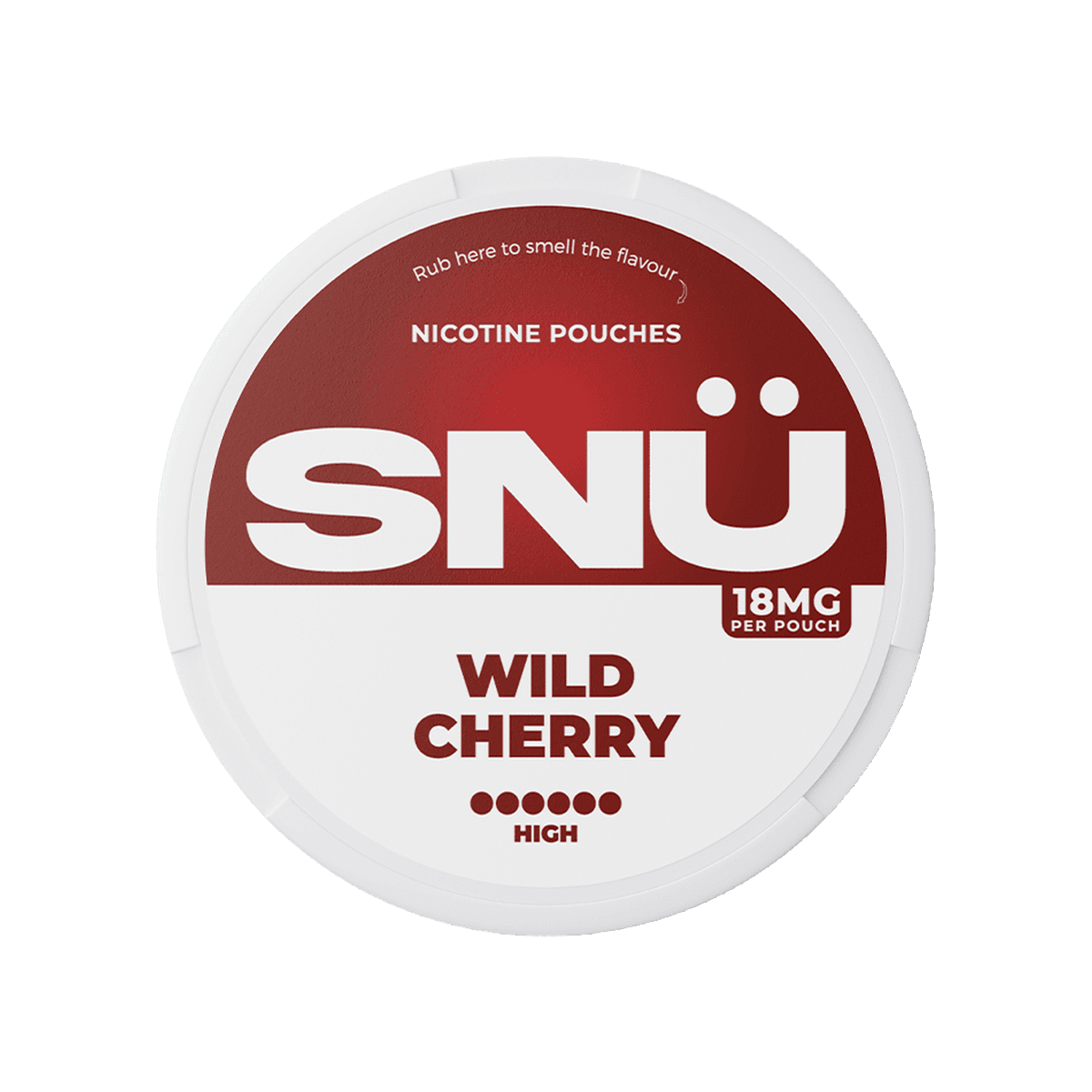 Snu Wild Cherry Nicotine Pouches tin