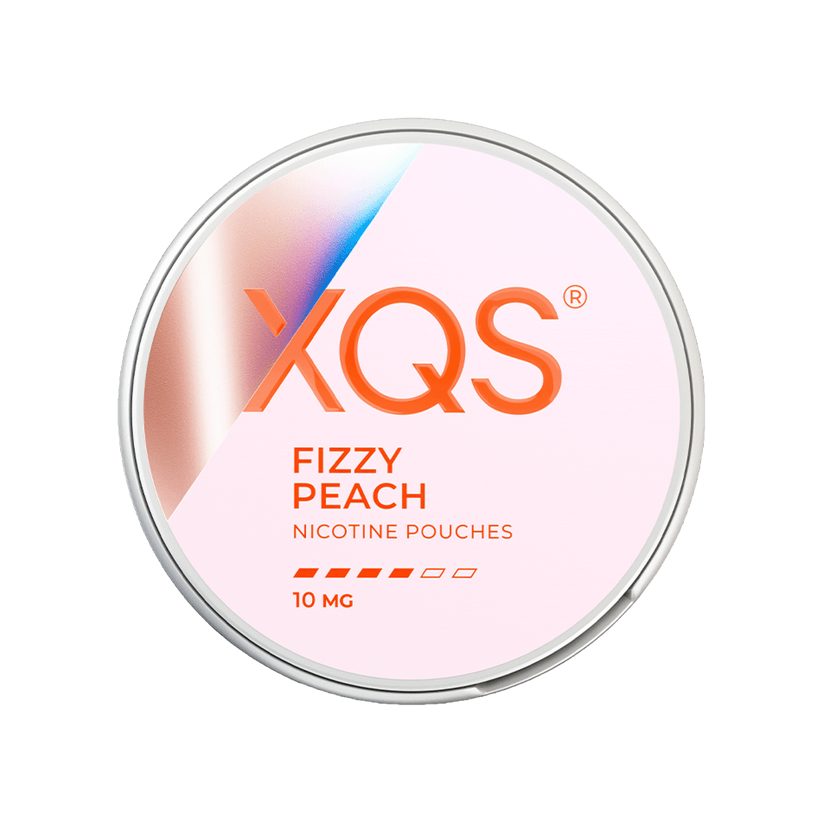 XQS Fizzy Peach Nicotine Pouches tin