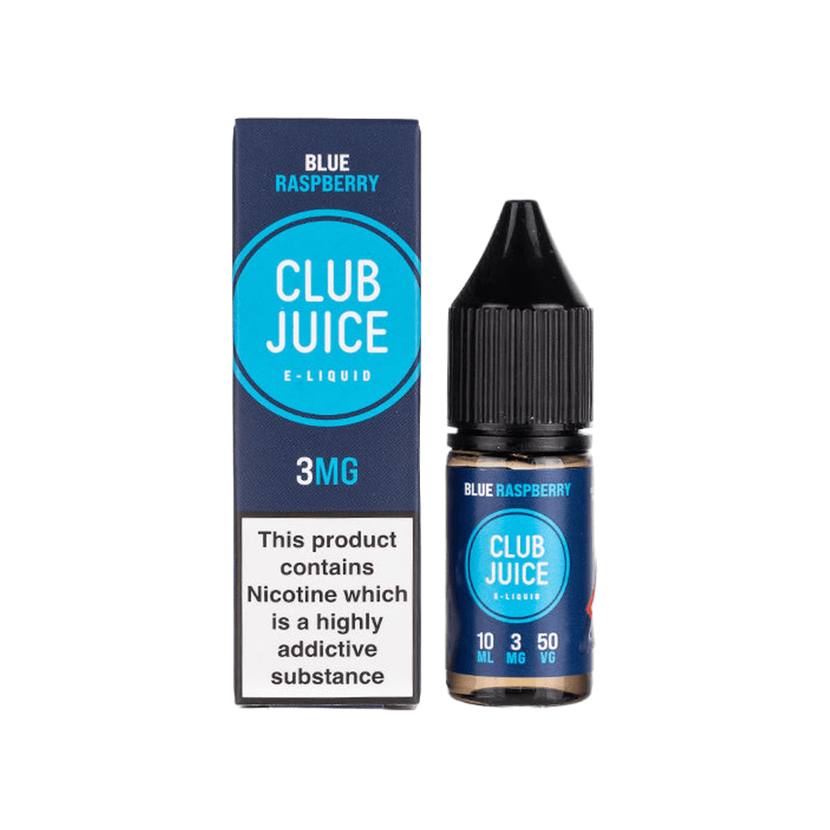 Blue Raspberry 50/50 E-Liquid by Club Juice