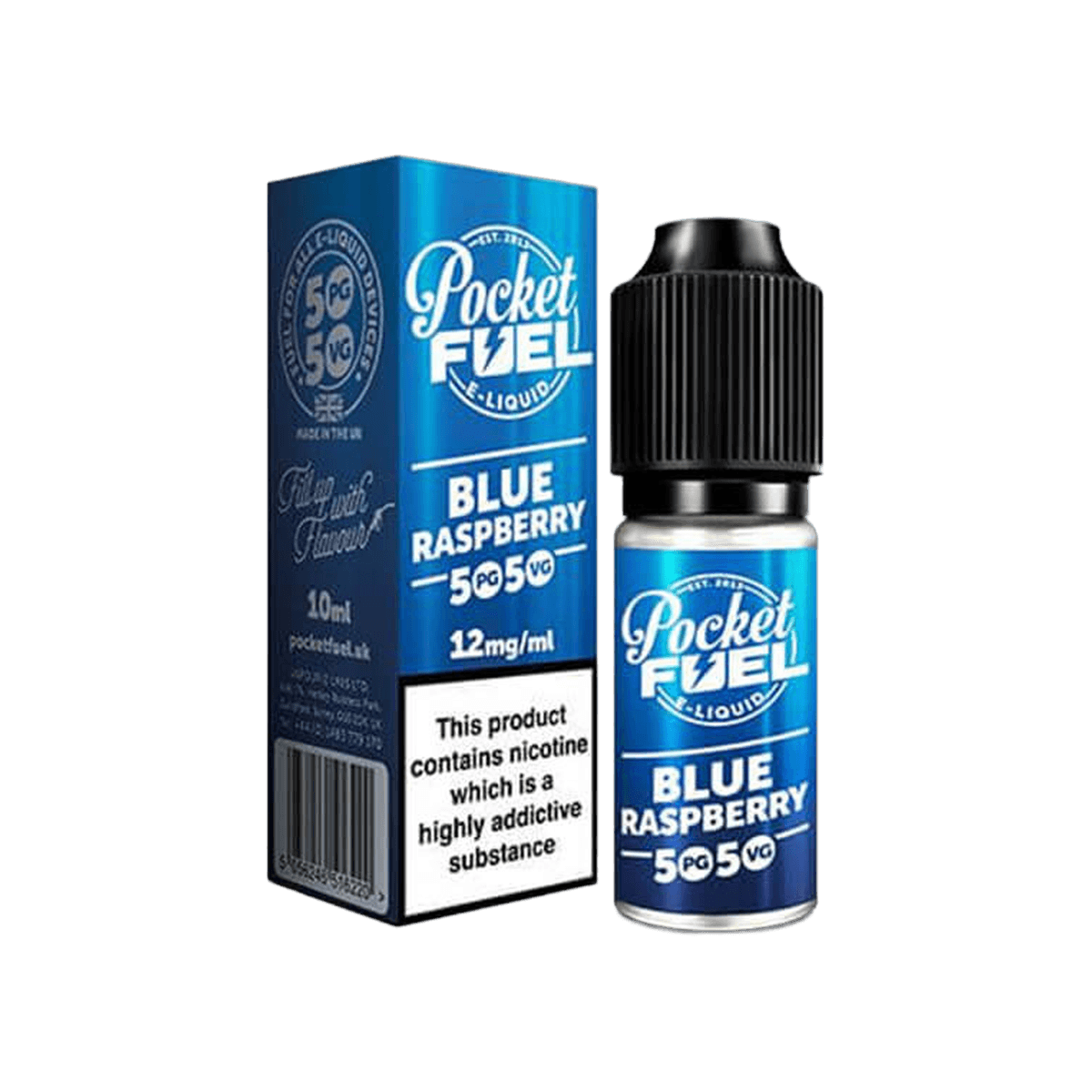 Blue Raspberry 50/50 E-Liquid by Pocket Fuel