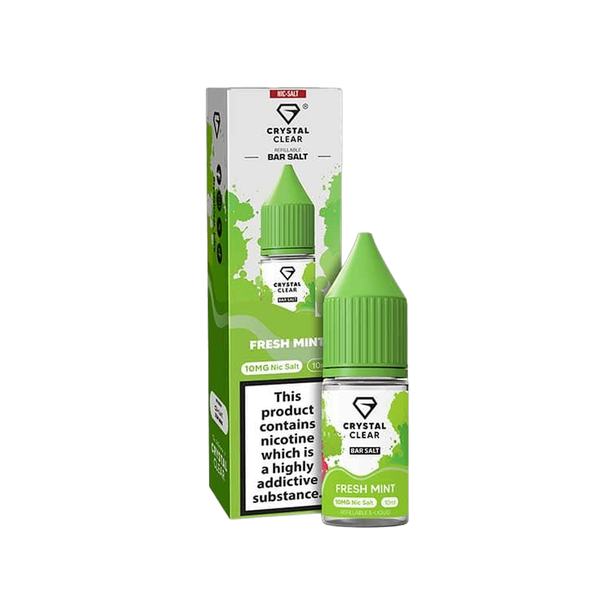 Fresh Mint Nic Salt E-Liquid by Crystal Clear