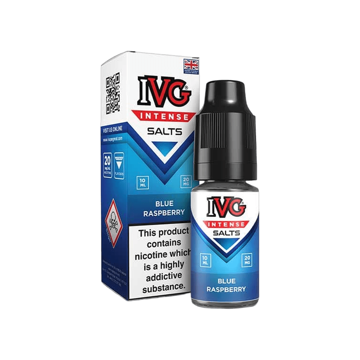 Blue Raspberry E-Liquid by IVG Intense Salts 10ml bottle