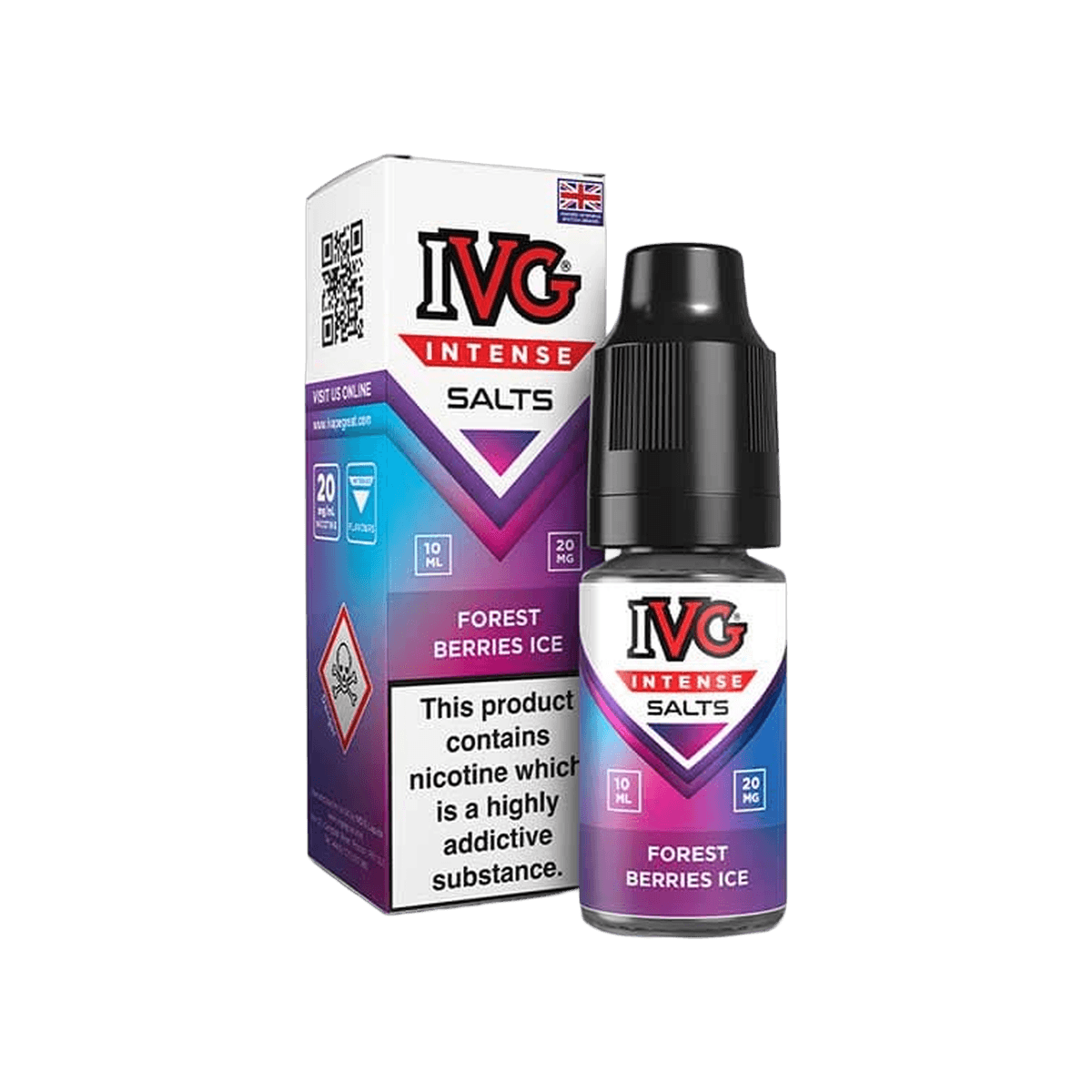 Forest Berries Ice E-Liquid by IVG Intense Salts 10ml bottle