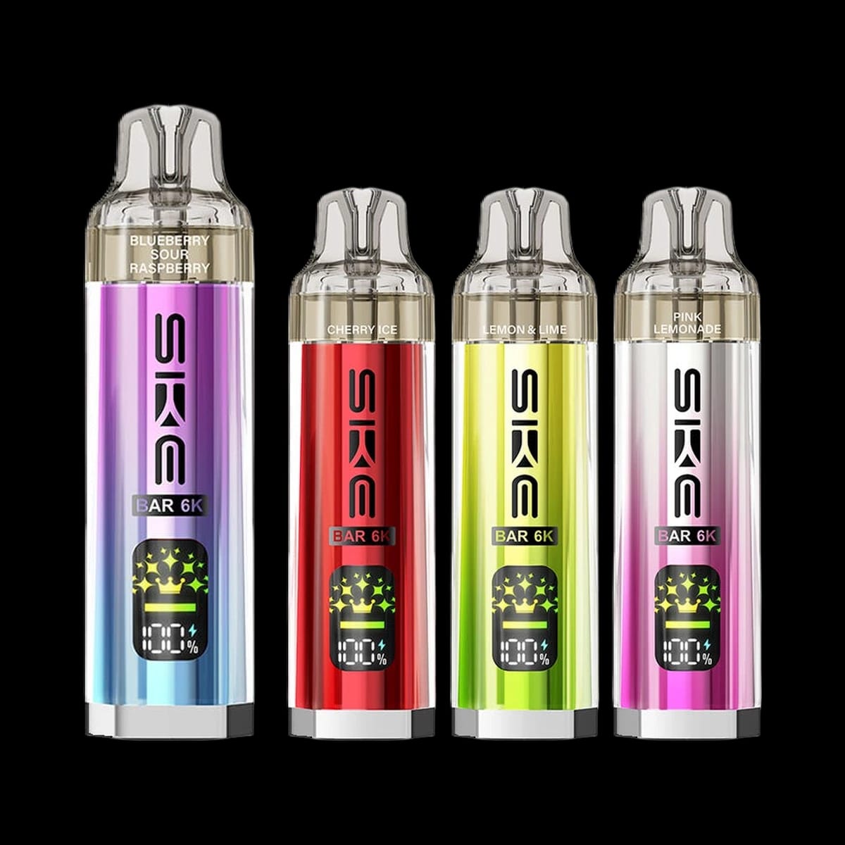SKE Bar 6K Prefilled Pod Kit in Blueberry Sour Raspberry, Cherry Ice, Lemon Lime and Pink Lemonade