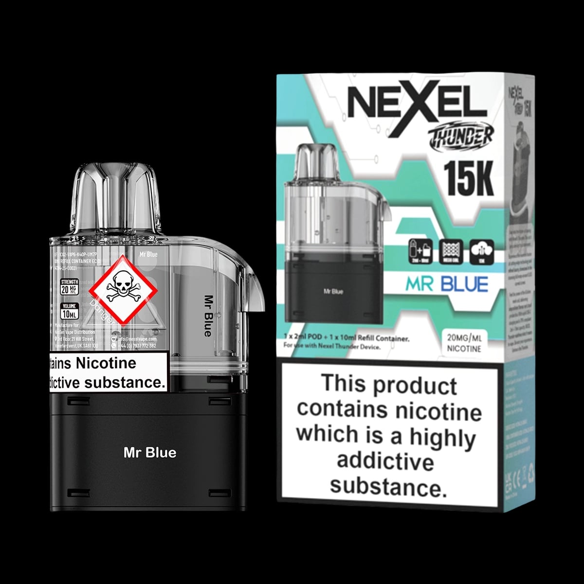 Nexel Thunder 15K Prefilled Pods - Mr Blue-2
