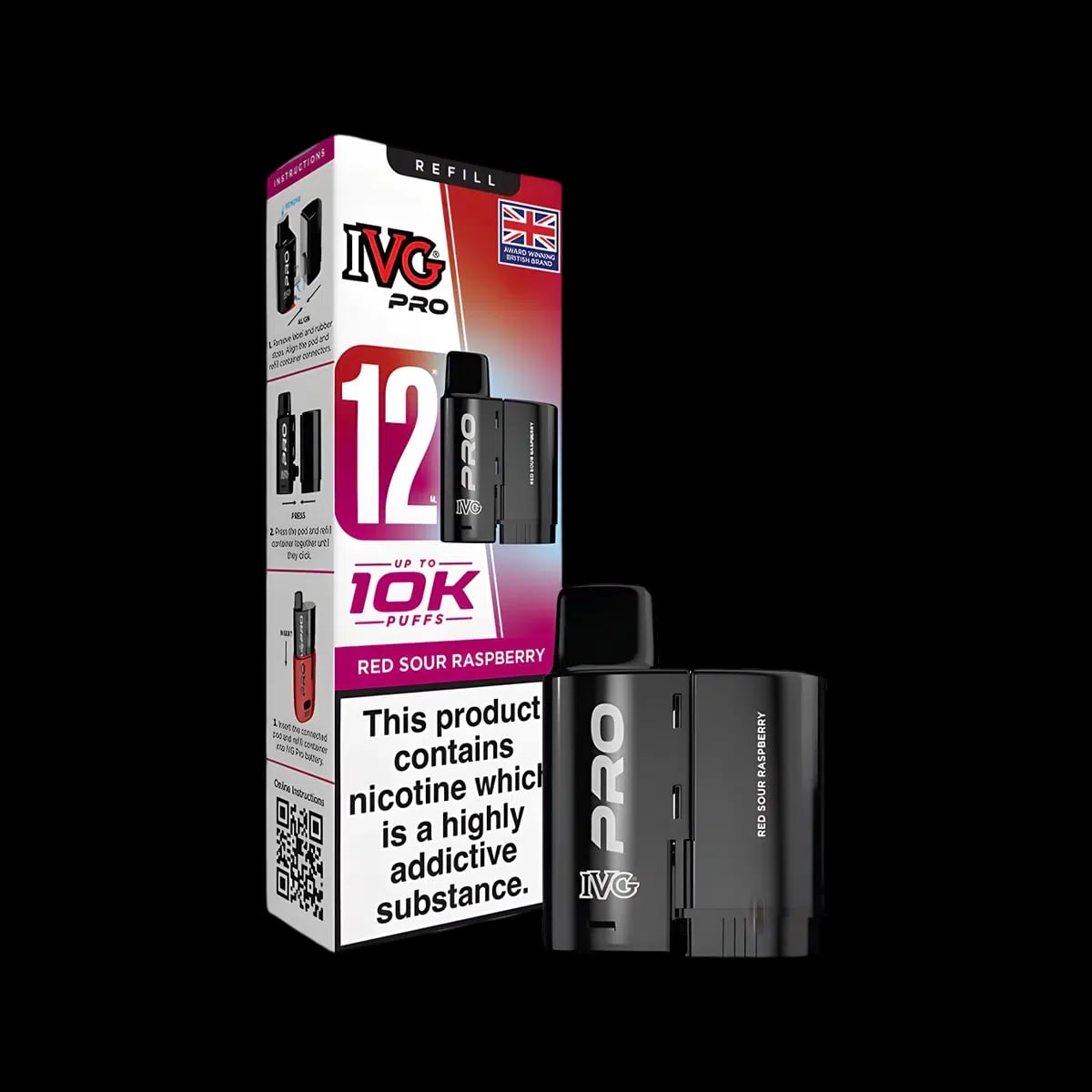 Red Sour Raspberry - IVG PRO 12 Refill Pod
