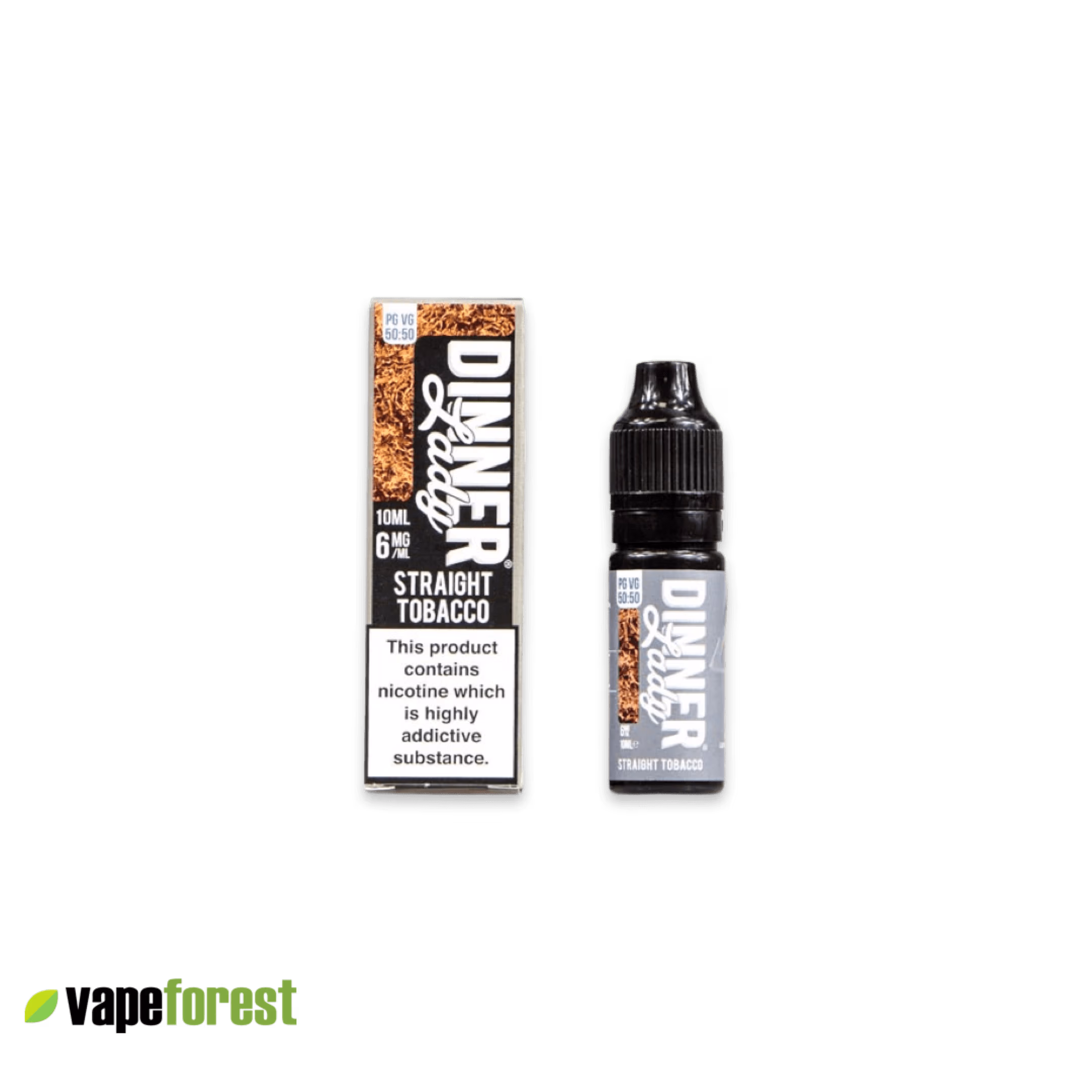 Dinner Lady 50/50 E-Liquid Straight Tobacco Flavour