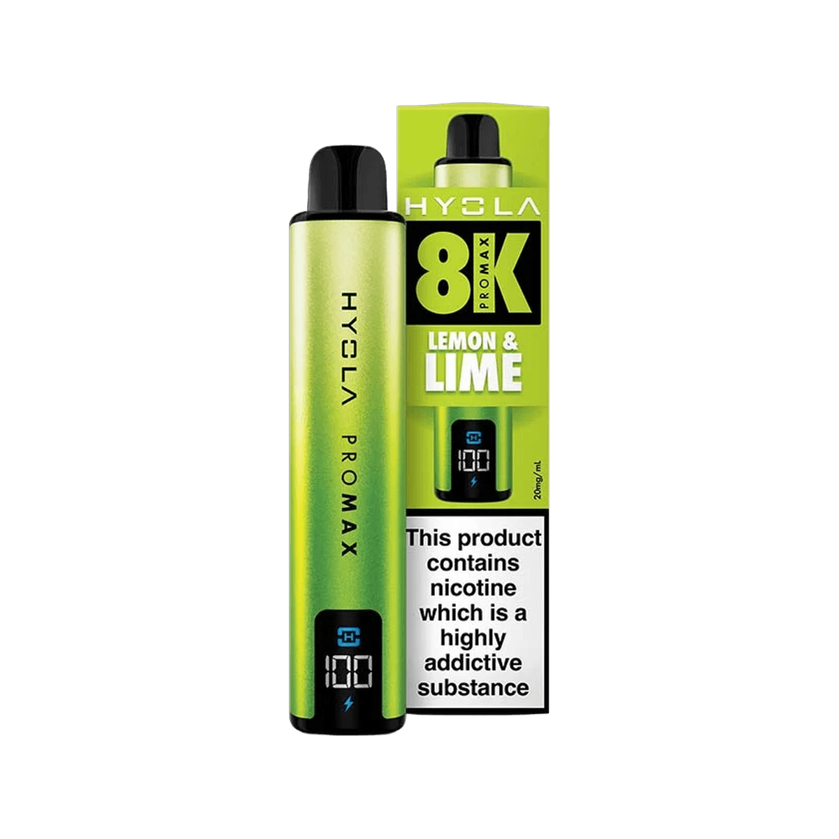 Hyola Pro Max 8K Vape Kit - Lemon   Lime - Beginner Vape Kits