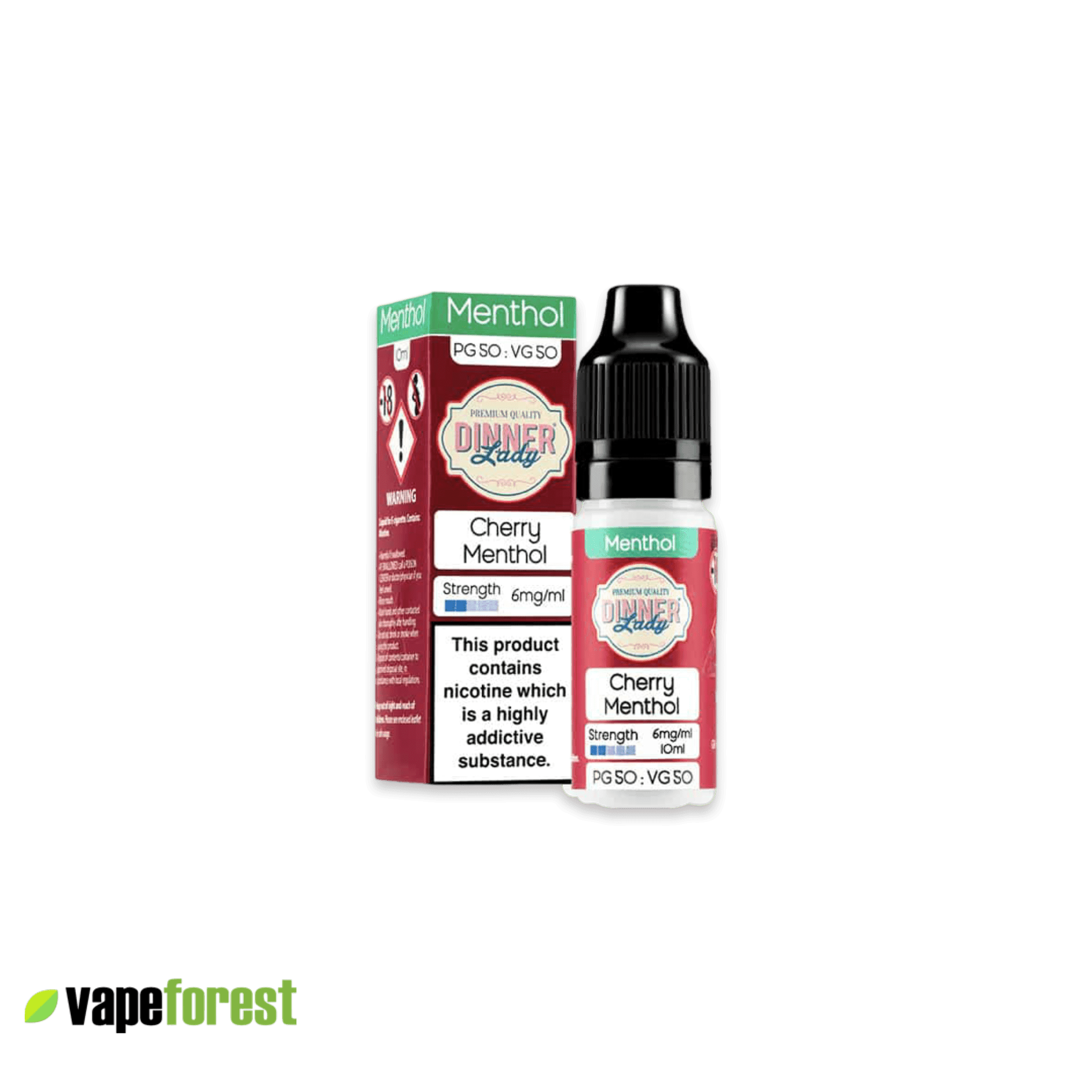 Dinner Lady 50/50 E-Liquid Cherry Menthol Flavour