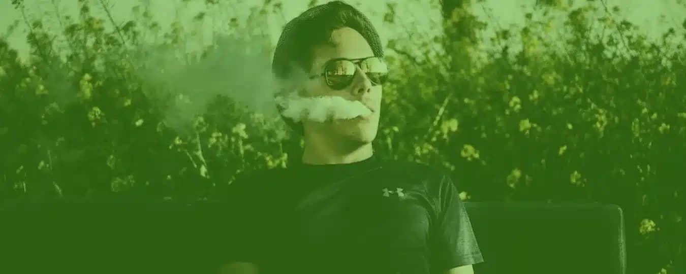 A guy Vaping
