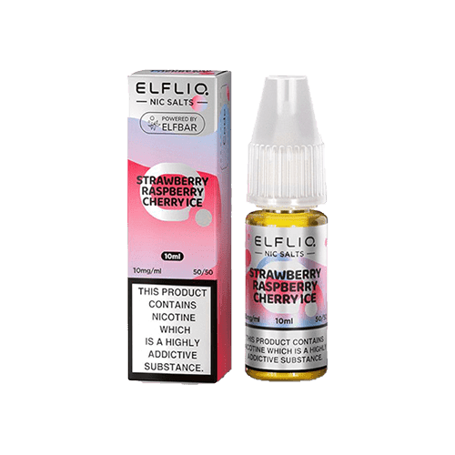 Strawberry Raspberry Cherry Ice Elfliq by Elf Bar - 10ml Nic Salt E-liquid - E-Liquids