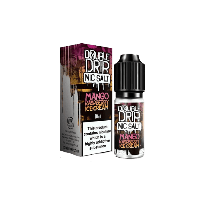 Mango Raspberry Ice Cream by Double Drip 10ml Nic Salt E-liquid - 10mg E-Liquid