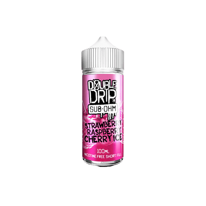 Strawberry Raspberry Cherry Ice by Double Drip 100ml Shortfill E-liquid - 0mg E-Liquid