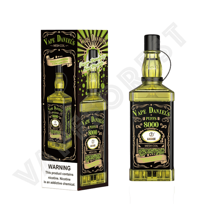Luckee Vape Daniels 8000 Frozen Strawberry Kiwi Moscato