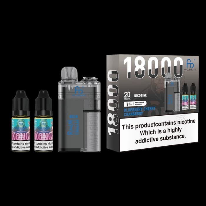 Fumot RandM Tornado 18k Disposable Vape Blueberry Cherry Cranberry
