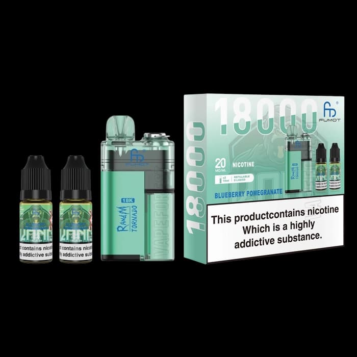 Fumot RandM Tornado 18k Disposable Vape Blueberry Pomegarnete