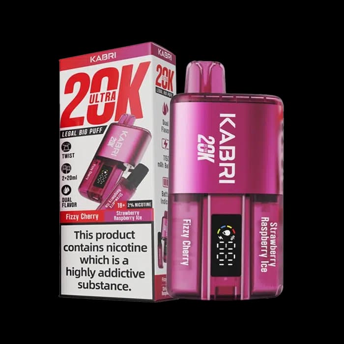 Kabri 20k Ultra Bar Fizzy Cherry-Strawberry Raspberry Cherry Ice