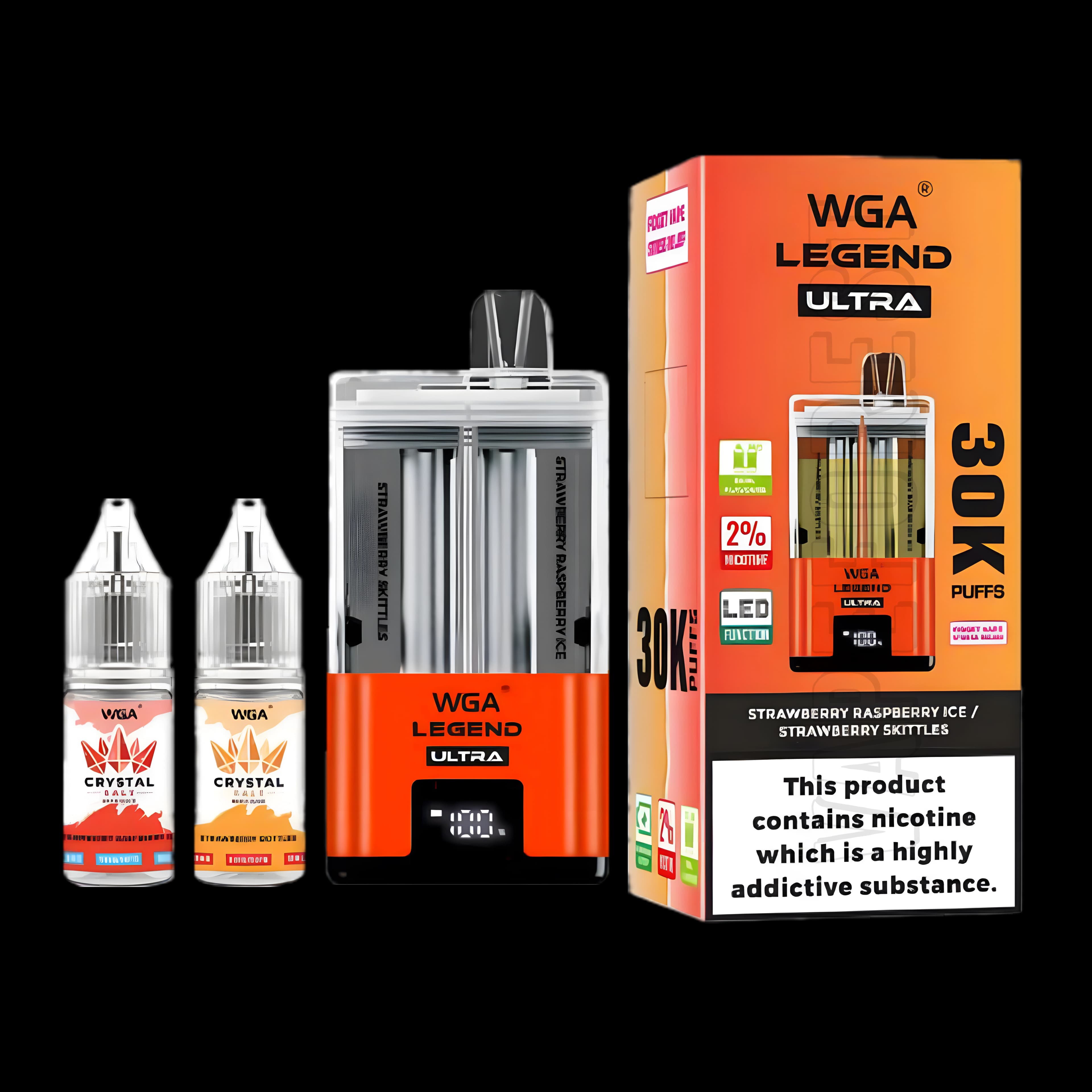 WGA Legend Ultra 30k strawberry raspberry ice - strawberry skittles