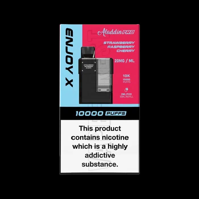enjoy X 10000 Prefilled Pod Strawberry Raspberry Cherry