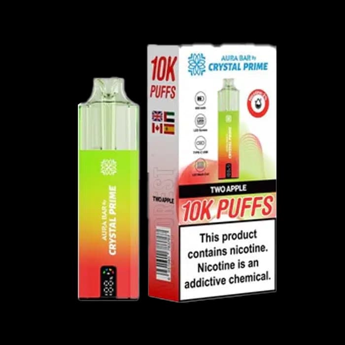 Crystal Prime 10000 Disposable Vape Kit Two Apple