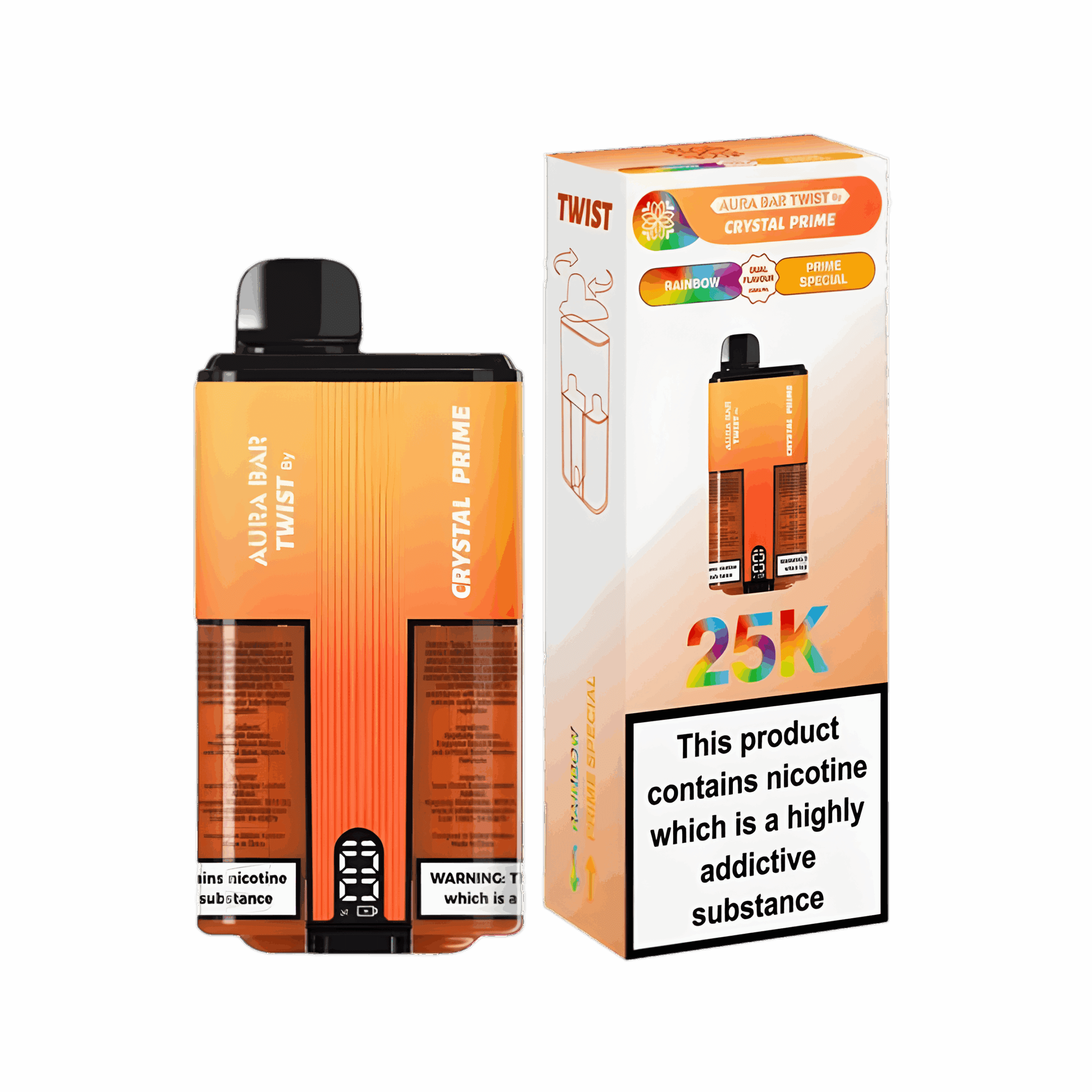 Crystal Prime 25K Twist Disposable Vape Kit Rainbow-Prime Special