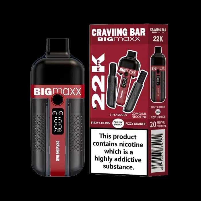 Craving Bar Big Maxx 22K Disposable Pod Kit- Fizzy Cherry-Fizzy Orange