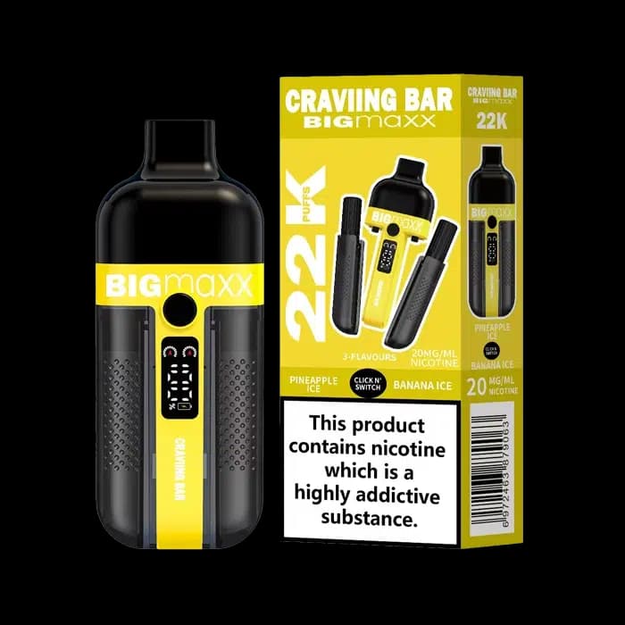 Craving Bar Big Maxx 22K Disposable Pod Kit -Pineapple Ice-Banana Ice
