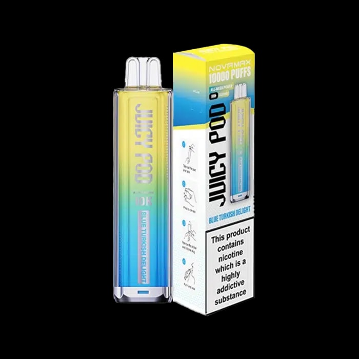 Juicy Pod NovaMax 10K Rechargeable Pod Kit - Blue Turkish Delight - Disposable Vapes