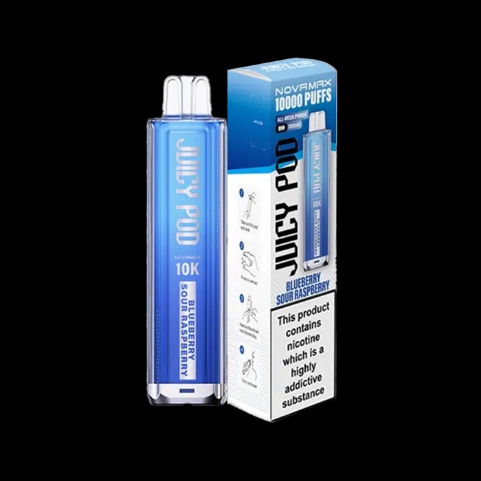 Juicy Pod NovaMax 10K Rechargeable Pod Kit - Blueberry Sour Raspberry - Disposable Vapes