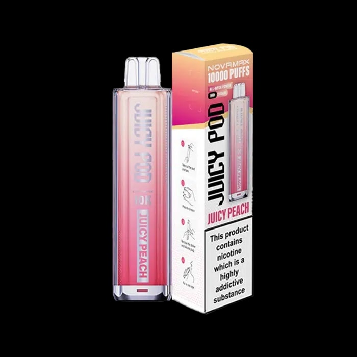 Juicy Pod NovaMax 10K Rechargeable Pod Kit - Juicy Peach - Disposable Vapes