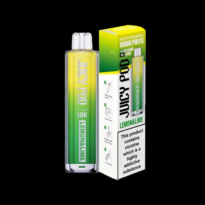 Juicy Pod NovaMax 10K Rechargeable Pod Kit - Lemon Lime - Disposable Vapes