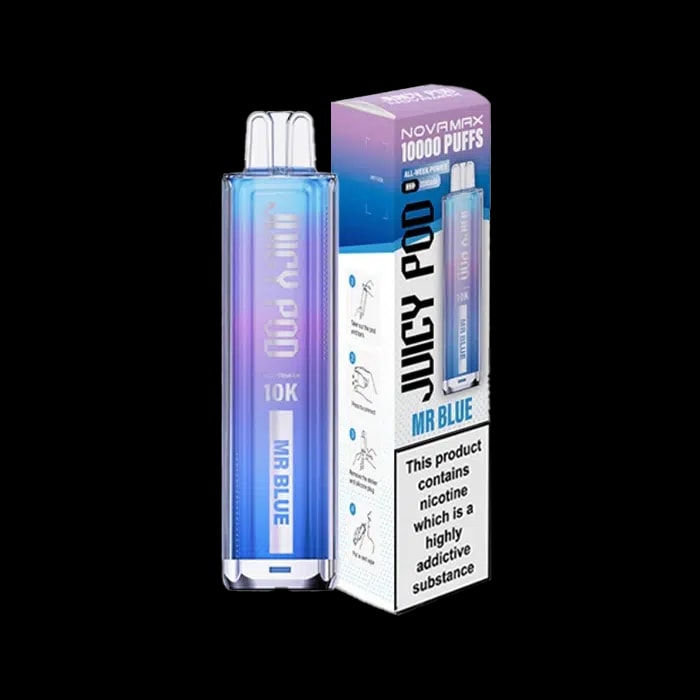 Juicy Pod NovaMax 10K Rechargeable Pod Kit - Mr Blue - Disposable Vapes